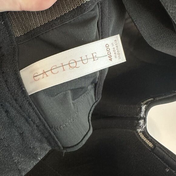 Lane Bryant Cacique Multi Way Boost Strapless Bra 46DDD Black Convertible Straps - Picture 8 of 11